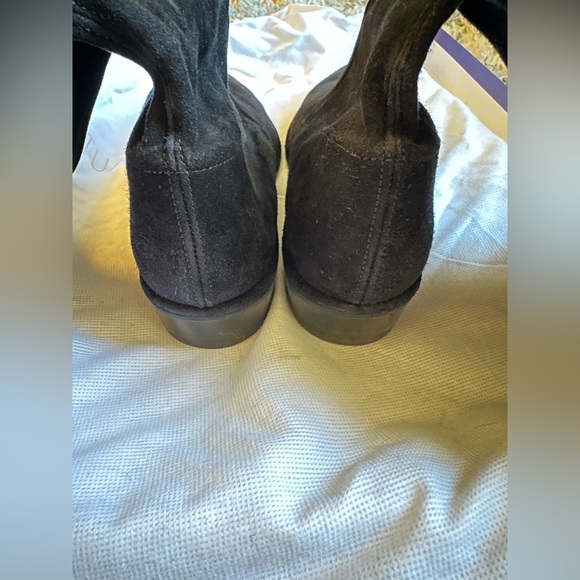 STUART WEITZMAN BLACK SUEDE LOWLAND BOOTS - Picture 3 of 5